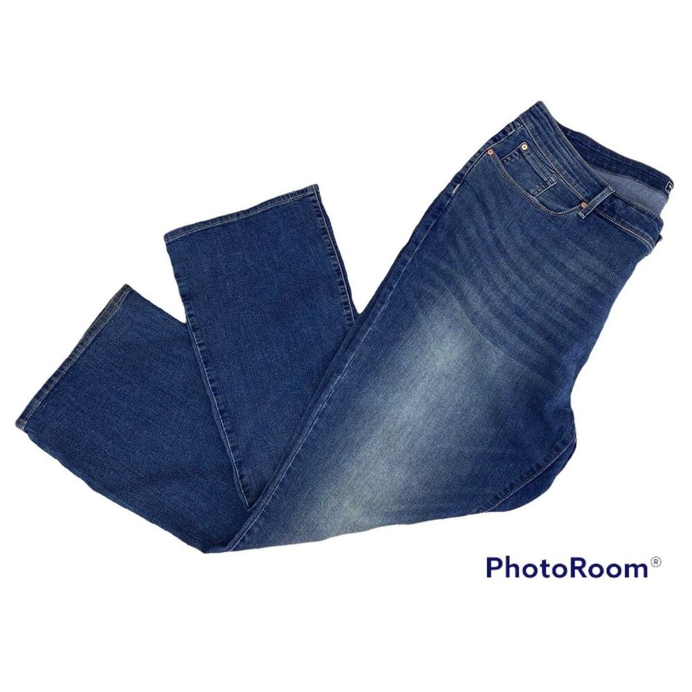 Levi's Women's Mid Rise Bootcut Jeans Sz 22M (36X32) Medium Wash Zip Fly Stretch